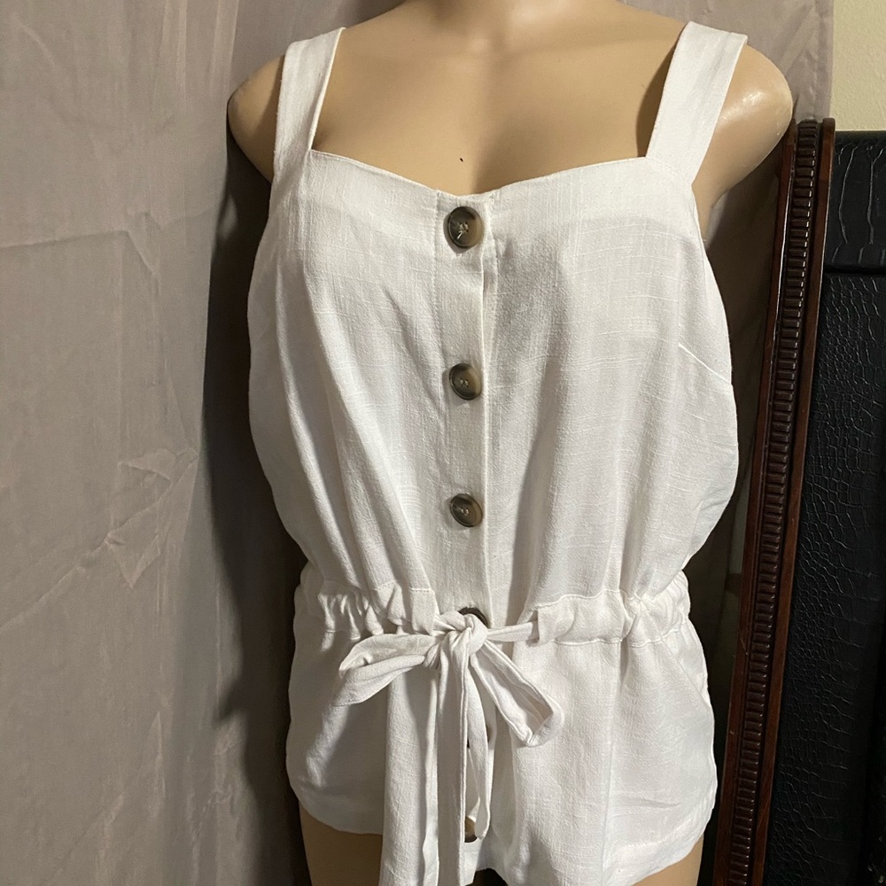 🔥PRIMARK🔥 white button down tank